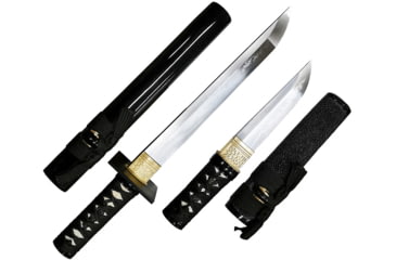 Image of BattleBlades Shinobi Tanto &amp; Waki Knife Set, 1095HC Steel, 17.13in Waki w/ 11.63in Blade, 10.63in Tanto w/ 6.5in Blade, Rayskin Handles, BB-SSSET
