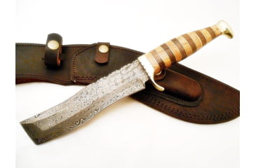 Image of Battling Blades Bowie Copy Of Tanto Knife, High Carbon Damascus Steel Blade, 12in, 1497440419874