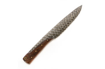Image of Battling Blades Bowie Ridged Outdoors High Carbon Damascus Steel Blade Hunting Knife, 12in, 6044781609132