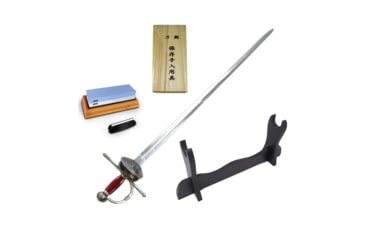 Image of Battling Blades BundleRapier Sword, Damascus Steel Maintenance Kit Sword, Sharpener Sword Stand, 7222941745324