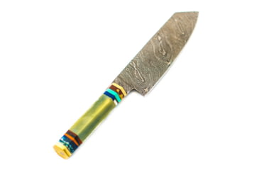 Image of Battling Blades Chefs Handle High Carbon Damascus Steel Knife, Green, 3784280768546