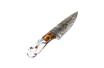 Image of Battling Blades Copy Of Blue And Red Skinner Skinning Knife, High Carbon Damascus Steel Blade, 9in, 7004819423404