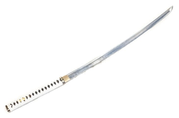 Image of Battling Blades Katana Samurai Sword, High Carbon 1095 Steel With Clay Temper Blade, White, 40.5in, 1711524511778