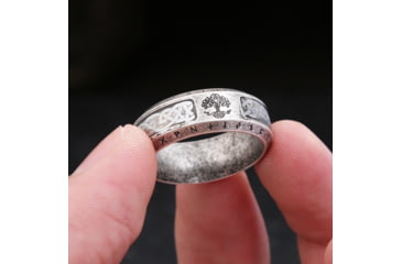 Image of Battling Blades Tree Of Life Nordic Viking - Knot Ring 652362E6, 7642046333100