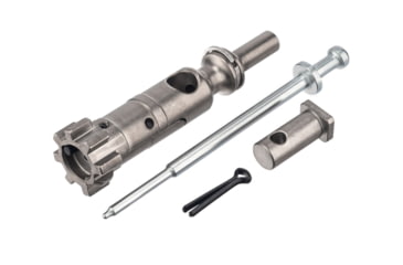 Image of Trybe bolt assembly, firing pin, cam pin, and retainer pin