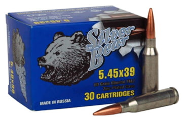 Image of Bear Ammunition Silver Bear 5.45x39 60gr. Fmj 750 Round Case