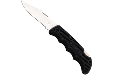 Image of Bear and Son Knives Cushioned Grip Lockback Folding Knife, 3in, High Carbon Stainless Steel, Black Kraton Handle, 445
