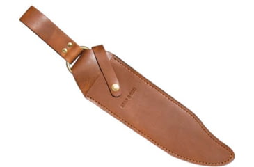 Image of Bear and Son Knives Gold Rush Bowie Fixed Blade Knife, 9in, Sandvik 12C27M Stainless Steel, Bowie, Cocobola Handle w/ Leather Sheath, CB00