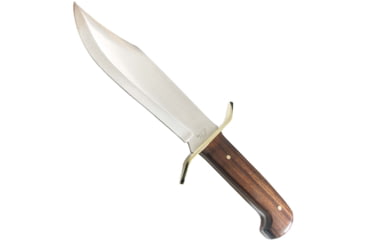Image of Bear and Son Knives Gold Rush Bowie Fixed Blade Knife, 7.38in, Sandvik 12C27M Stainless Steel, Bowie, Cocobola Wood Handle w/ Leather Sheath, CB00 3/4