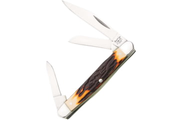 Image of Bear and Son Knives Stockman Folding Knife, 2.13in, 440 Stainless Steel, Genuine India Stag Bone Handle, 533