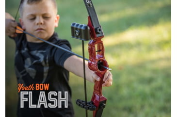 Image of Bear Archery Flash Bow Set, Red 16-24 in. 5-18 lbs. RH/LH, AYS500RD