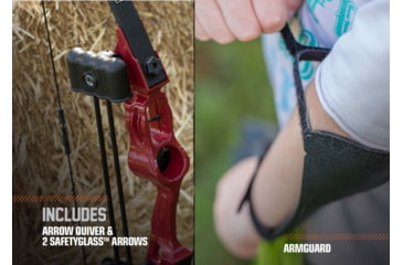 Image of Bear Archery Flash Bow Set, Red 16-24 in. 5-18 lbs. RH/LH, AYS500RD