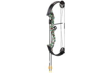 Image of Bear Archery Warrior Youth Compound Bow w/ Biscuit Arrow Rest / Right Handed, Camo, AYS400CR
