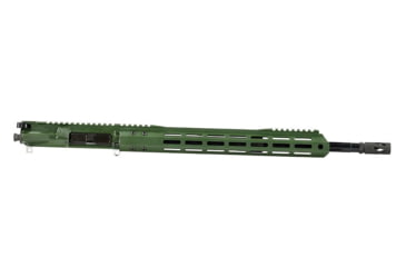 Image of Bear Creek Arsenal AR-15 .223 Wylde Powder Coat Textured GI Green Upper Receiver, 18in Black Nitride Straight Fluted Heavy Barrel, 1-7 Twist, Mid-Length, 15in MLOK, 9340N223WMHB1817MFTXG