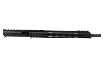 Image of Bear Creek Arsenal AR-9 9MM Billet Left Side Charging Right Ejecting Bufferless Upper Receiver, 16in Parkerized M4 Barrel, 1-10 Twist, Blowback, 15in MLOK, 9362NLSCH9MMCM416110PBUF