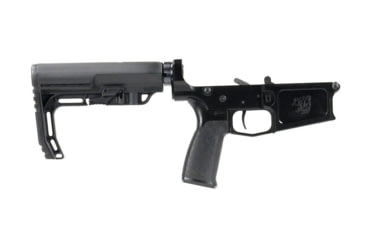 Image of Bear Creek Arsenal AR-10 Multi-Caliber Complete Billet Lower Assembly with MFT BattleLink Stock, Grip Velocity 3 lb Trigger, Black Anodized, LAAR10-BLBET