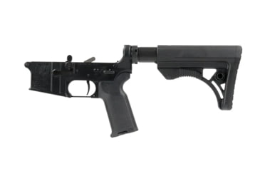 Image of Bear Creek Arsenal AR-15 Multi-Caliber Forged Lower Assembly with Upgraded UTG Tactical Stock, Magpul MOE-K2 Grip Velocity 3lb Trigger, Black Anodized, LAAR15-FLCMV