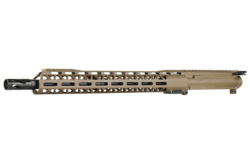 Image of Bear Creek Arsenal BC-15 5.56 NATO 16in Upper Receiver, M4, Mid-Length, 1-7, 1/2x28, Flash Hider, Black Nitride, FDE, UAFC4001556MM41617M15FDESR