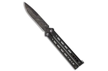 Image of Bear Ops Bear Ops Bear Song VIII Bayonet Butterfly Knife Galaxy 4.5" Damascus, Gray, Damascus, adult, BHQ-145564