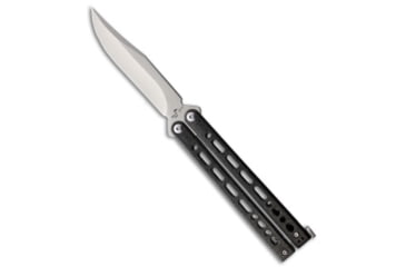 Image of Bear Ops Bear Ops Bear Song VIII Galaxy Clip Point Butterfly Knife Galaxy 4" Satin, Gray, Stainless Steel, adult, BHQ-141622