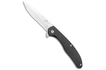 Image of Bear OPS Rancor VIII Folding Knife, 2.75in, CPM S35VN, Drop Point Blade, Carbon Fiber, Black Handle, Black/Silver, 6.25 inch, BHQ-107354