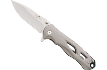 Image of Bear &amp; Son Cutlery 4 1/2 Stainless Steel Handle With Satin Finish Blade With Pocket Clip - MC-400-SS-S