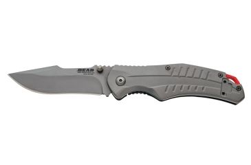 Image of Bear &amp; Son Cutlery 4 3/8 in Gray Stainless Framelock Assisted Opener W/Ball Bearing Washers, Silver, Medium 61114
