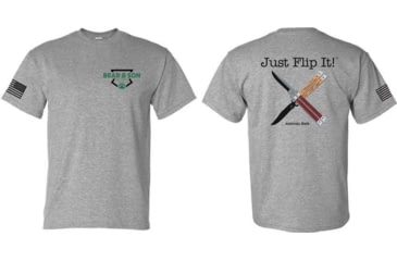 Image of Bear &amp; Son Cutlery Just Flip It T-Shirts - Men's, Gray, Small, Cotton/Polyester, T-BAS-JFIT-S