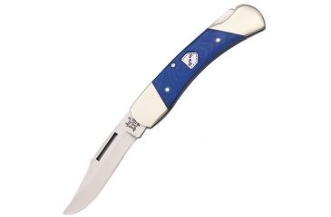 Image of Bear &amp; Son Cutlery Lockback Silver and Blue Knife BCG05B