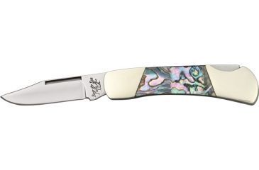 Image of Bear &amp; Son Executive Lockback Fold Knife, SS clip Blade, abalone Handle BCAB26