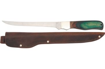 Image of Bear &amp; Son Fillet Camo Wood Fixed Blade Knife BC266CW