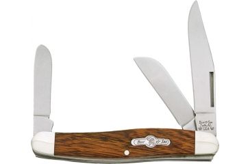 Image of Bear &amp; Son Kodiak Stockman, spey and sheepsfoot Blade, desert iron Wood Handle BCK247E