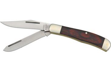 Image of Bear &amp; Son Little Trapper Fold Knife, Twin Blade Knife, Clip and spey Blade, RoseWood Handle BC254