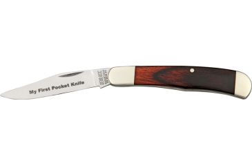 Image of Bear &amp; Son My First Pocket Fold Knife, SS Blade etched, RoseWood Handle BC2154R12