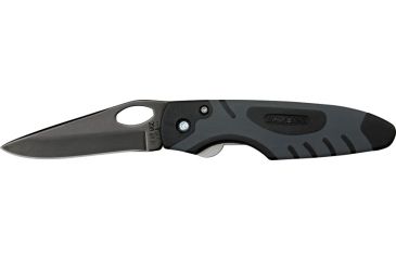Image of Bear &amp; Son Sideliner Fold Knife, black finish titanium coated standard edge Blade, Black Zytel and Kraton Handle BC7410T