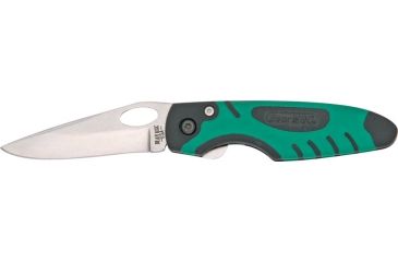 Image of Bear &amp; Son Sideliner Green &amp; Black Fold Knife, SS standard edge Blade, Black Zytel and Racing Green Kraton Handle BC7404G