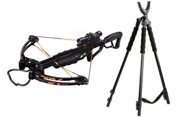 Image of Bear X Fortus Crossbow Package, Black, A6FRTBK180 W/ Vanguard Quest Tripod