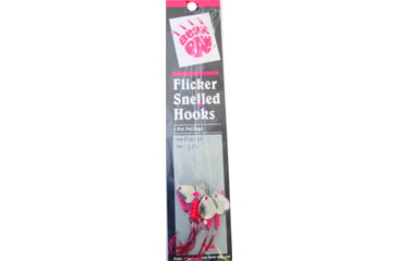 Image of BearPaw Flicker Snelled Hook, Baitholder, 12in Mono, Red, Size 1/0, 6 per Pack, FNRBH-1/0