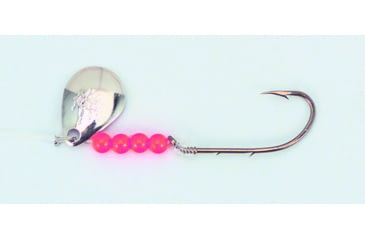 Image of BearPaw Flicker Snelled Hook, Baitholder, Nickel Spinner, 8in Mono, Bronze, Size 4, 6 per Pack, FNBH-4
