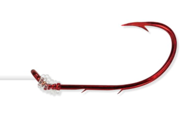 Image of BearPaw Red Sea Guard Snelled Hook / 18in Mono Leader, Size 2, 5 per Pack, SWBR-2