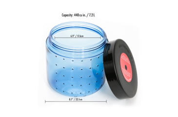 Image of BearVault Jaunt Bear Resistant Food Canister, Transparent Blue, 1.9 Gal, BV450