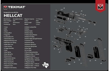 Image of BECK TEK, LLC TEKMAT Springfield Hellcat Handgun Cleaning Mat 1, TEKR20HELLCAT