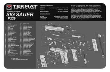 Image of BECK TEK, LLC TEKMAT TEKR17SIGP229 Sig Sauer P229 Handgun Cleaning Mat 11x17
