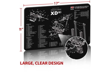 Image of BECK TEK, LLC TEKMAT TEKR17XDE Springfield XDE Handgun Cleaning Mat 11x17x1
