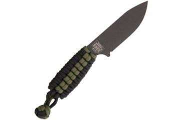 Image of Becker Knife &amp; Tool EsKabar Black-OD Paracord Wrap Fixed Blade Knife, 3.5in, Drop Point, Black, Paracord Wrapped Handle BKR14PC