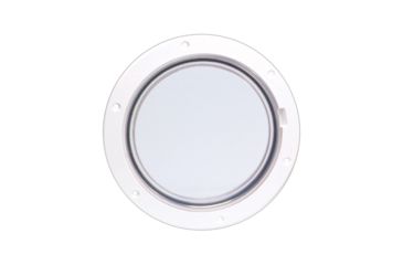 Image of Beckson Marine 6" Clear Center Pry-Out Deck Plate - White 46450