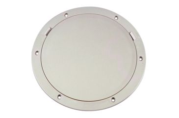 Image of Beckson Marine 8" Smooth Center Pry-Out Deck Plate - White 46453