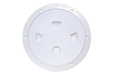 Image of Beckson Marine 8" Smooth Center Screw-Out Deck Plate - White 46434