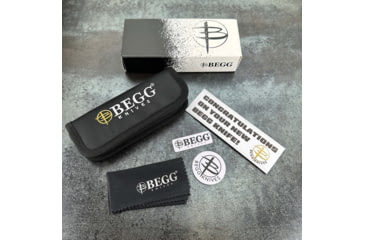 Image of Begg Knives Sheepsfoot SlipJoint Folding Knife, 3in, 14C28N Sandvik Stainless, Satin Sheepsfoot Blade, Black G10 Handle, BG035  BZ011716L