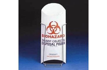 Image of Bel-Art Biohazard Sharp Object Pouch, SCIENCEWARE 132360000 Pouch Stand
